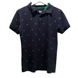 Golfino Boy’s Performance Polo Shirt Size Large Navy Blue Green Golf